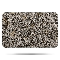 Black and Tan Leopard Print Bathroom Rugs Mat,Non Slip Microfiber Bathroom Rug,Rubber Backing,Soft Bathroom Mats for Bathroom Floor,Tub and Shower,17x27in(43x68cm)