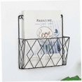thumbnail image 3 of Wall Mounted Magazine Rack, Magazine Storage Shelf, Black Metal Baskets, Decorative Shelf for Office, Living Room, Bedroom, 3 of 5