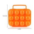 thumbnail image 2 of Caja portátil de plástico para exteriores para acampar, contenedor portador de 12 huevos, soporte para huevos, caja de almacenamiento con asa, 2 of 5