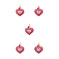 thumbnail image 1 of QualitChoice Porte-Clés Pompon Porte-Clés en Daim Jour de la Saint-Valentin Multicolore Porte-Clés Polyvalent Sac de Fabrication Décor Coeur Porte-Clés Rose Rouge 5Set, 1 of 6