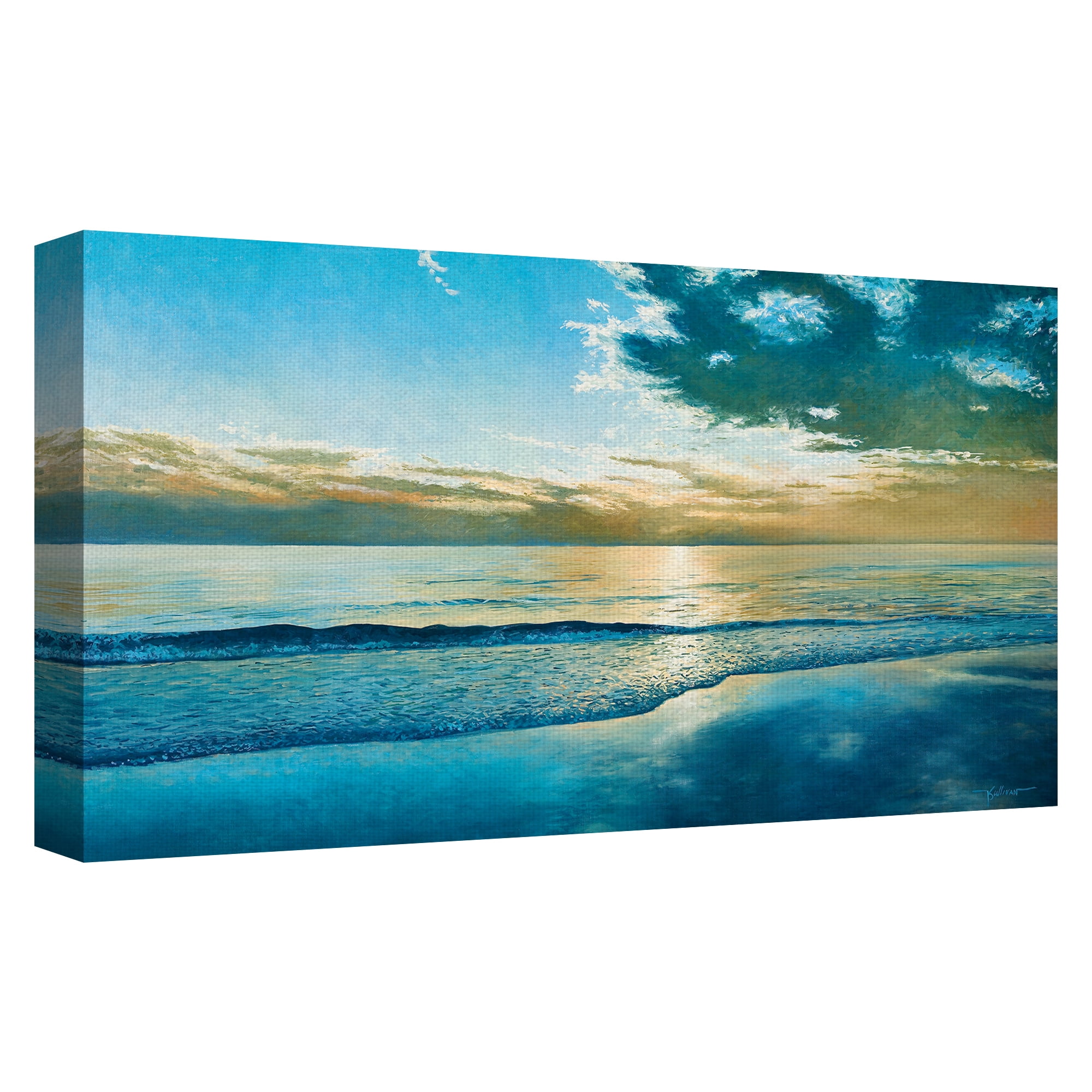 Masterpiece Art Gallery Island Dawn by Kent Sullivan Coastal Canvas Photo Art Print 17" x 34"