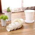 thumbnail image 6 of OUNONA Set of 10 Small White Plastic Flower Pots, Reusable for Office, Home, Furniture Decoration, 6 of 8