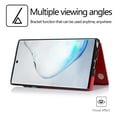 thumbnail image 5 of For Samsung Galaxy Note 10 Wallet Case with Card Holder, Premium PU Leather Kickstand Credit Card Slots Case,[RFID Blocking] Double Magnetic Clasp Back Flip Durable Shockproof Cover, Red, 5 of 10