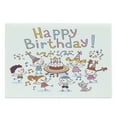 thumbnail image 1 of Birthday Cutting Board, Celebration Set up Creamy Cake Candle Print, Decorative Tempered Glass Cutting and Serving Board, Large Size, Multicolor, by Ambesonne, 1 of 1