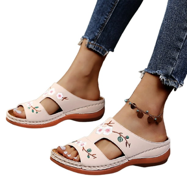 Women s Orthopedic Bloom Shoes Open Toe Sandals Ladies Platform Slippers Summer Beach Rubber Soft