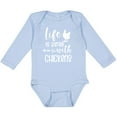 thumbnail image 3 of Inktastic Life is Better with Chickens Boys or Girls Long Sleeve Baby Bodysuit, 3 of 5