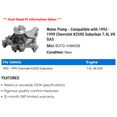 thumbnail image 2 of Water Pump - Compatible with 1992 - 1999 Chevy K2500 Suburban 7.4L V8 GAS 1993 1994 1995 1996 1997 1998, 2 of 2