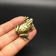 thumbnail image 6 of Old Solid Brass Frog Figurine Office Decoration Animal Statue Frog Statuette Toy, 6 of 9