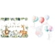 thumbnail image 1 of Pegatinas de pared con dibujos de elefantes y globos multicolores y pegatinas de pared con jirafa, león, zorro y elefante, 1 of 8