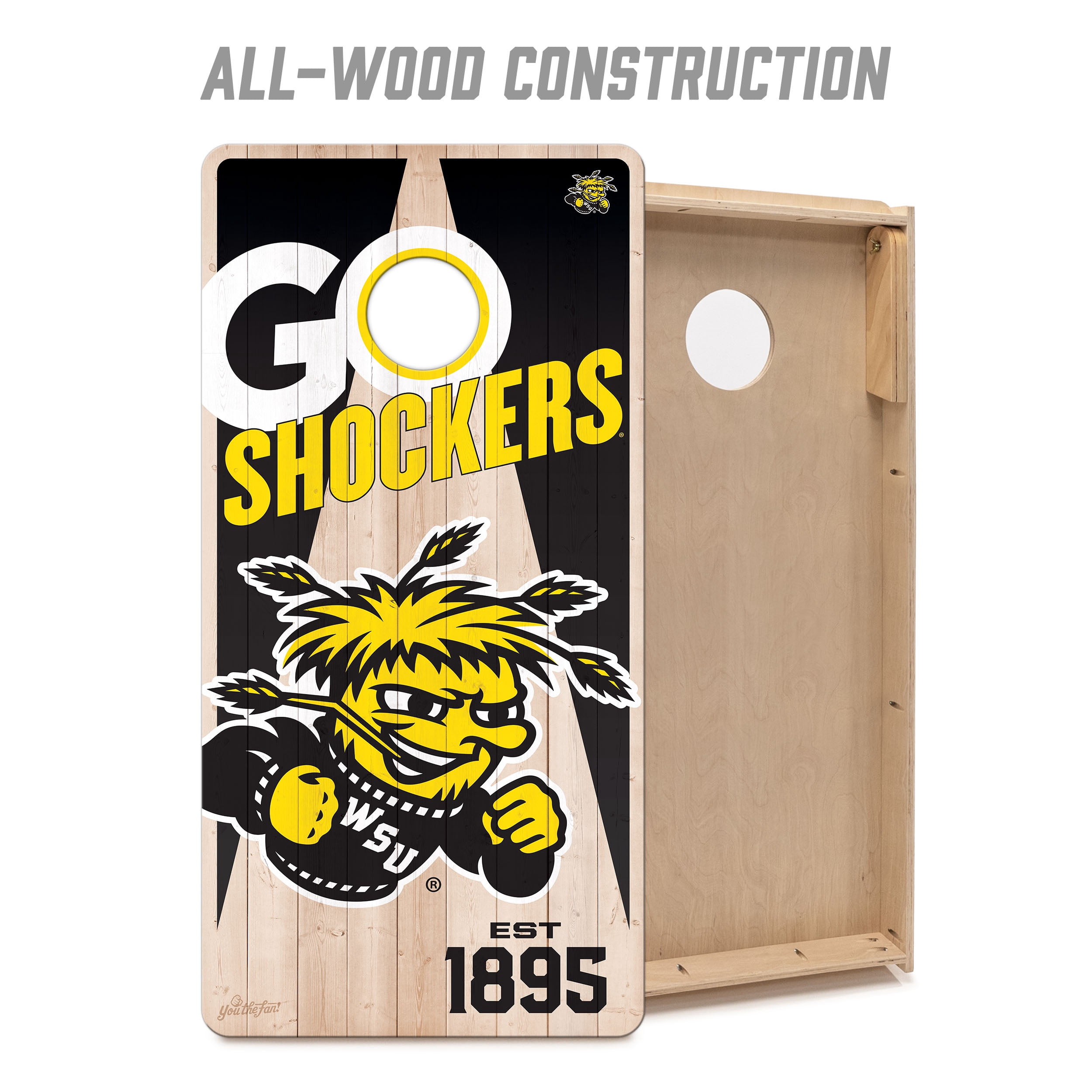 YouTheFan NCAA Wichita State Shockers 2' x 4' Cornhole Game No Bags