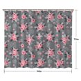 thumbnail image 5 of Pioneer Flower Floral Print Pattern Shower Curtain 84”x72", Bathroom Decorative Shower Curtain Set with 12 Hooks, Waterproof Washable, 5 of 6