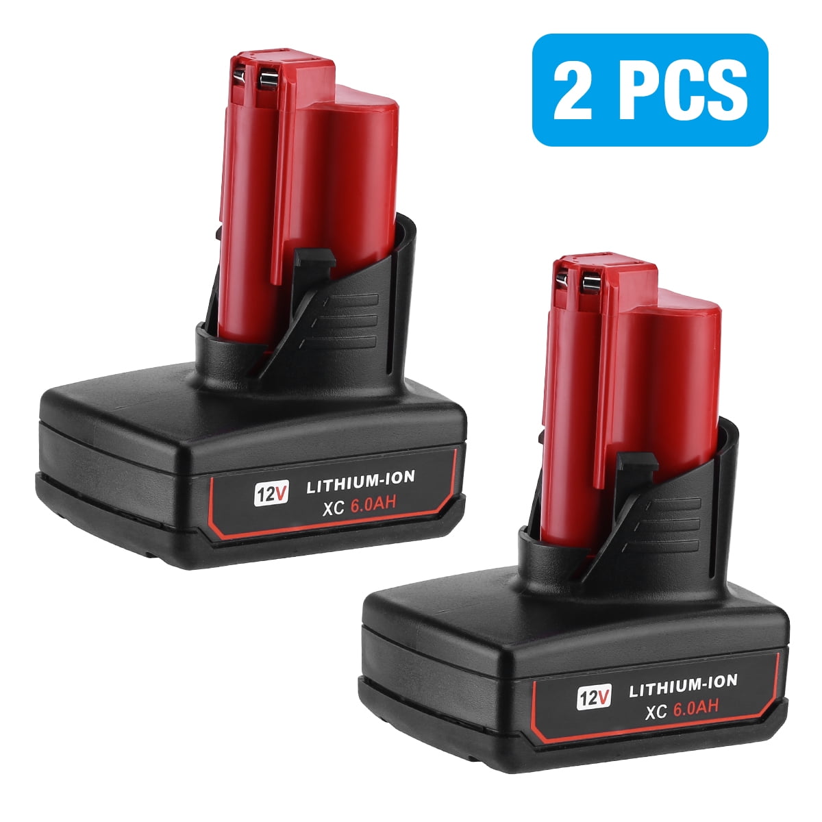 2X For Milwaukee 48-11-2460 M12 Lithium 48-11-2412 XC 6.0 Extend Impact Battery 