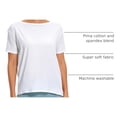 thumbnail image 4 of Remera CRZ YOGA de Algodón Pima Cuello Barco Corte Holgado Blanca M, 4 of 7