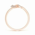 thumbnail image 2 of Angara Natural Diamond Ring - Pave-Set Diamond Split Infinity Knot Ring in 14K Rose Gold for Women (Ring Size = 7), 2 of 7