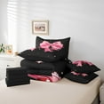 thumbnail image 5 of Manfei Cute Bowknot Twin Bedding Sets 7 Pieces,Ribbon Bow Bedding Comforter Set 7 Pieces,Red Fruit Cherry Sheet Sets For Girls,Super Cozy Bedroom Decor Reversible, 5 of 7