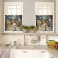 thumbnail image 2 of Christmas Kitchen Curtain 2 Panels Tiers Curtains 24 Inch Length, Snowman Snowflake Xmas Farmhouse Curtains Rod Pocket Curtains Window Drapes Treatment Window Cafe Curtains, 2 of 5