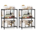 thumbnail image 1 of GETHFSA 2PCS Metal Storage Shelving Unit, 3-Tier Heavy Duty Storage Organizer with V-Shaped Wire Racks, Adjustable Shelves, 450 LBS Capacity, Black, 1 of 9