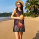 thumbnail image 3 of Balery Butterfly Sitting on a Flower Vestidos de verano para mujer con estampado: vestido holgado sin mangas, vestido playero informal y cómodo para días calurosos., 3 of 7