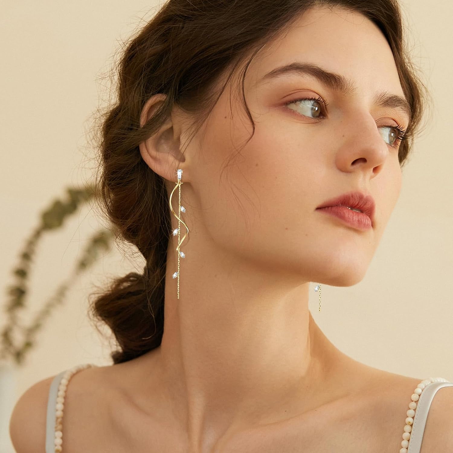 Non-Pierced Clip-On Mardi Gras Earrings – Gold Tone Dangling, Aloha Style, Comfort Fit
