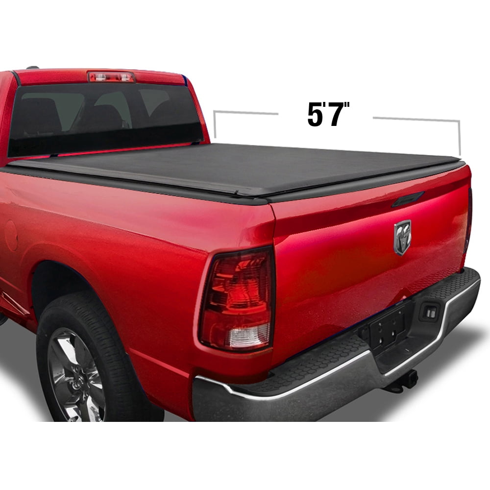 Soft Roll Up Truck Bed Tonneau Cover for 2009-2019 Dodge Ram 1500 (2019 Classic ONLY) without 2019 Dodge Ram 1500 Truck Bed Accessories