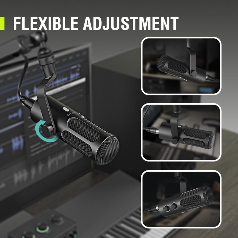 FIFINE, Microphone, TANK3 USB/XLR Dynamic Mic with Gain Control