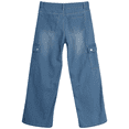 thumbnail image 6 of Real Love Girls's Jeans - Wide Leg Flare Cargo Jeans - Boot Cut Bell Bottom Denim Pants 7-16), 6 of 7