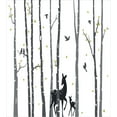 thumbnail image 3 of Ambesonne Deer Duvet Cover Sets, Doodle Animals and Birch Trees, 2-Twin, Apple Green Dimgray, 3 of 4