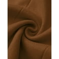 thumbnail image 6 of Agnes Orinda Women's Plus Size Coat Notched Lapel Single Breasted Long Winter Outerwear Coats with Pockets 1X Dark Brown, 6 of 7