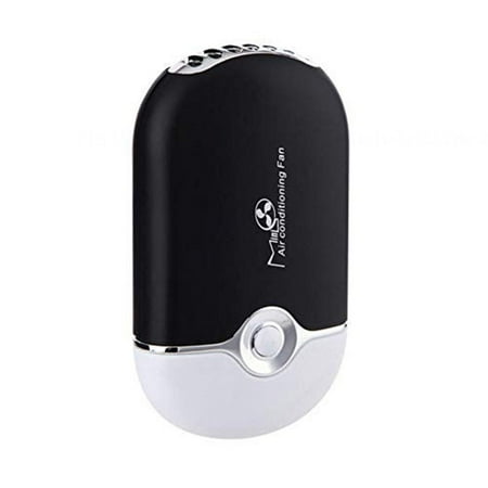

Mini Personal Handheld Fan Air Conditioning Electric Fan USB Rechargeale Portable Refrigeration Fan for Eyelash Extension Nail Polish Quick Drying(Black)