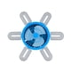 thumbnail image 1 of Bewildely Ventilador eléctrico Ventilador de techo portátil Luz Potente viento Operación conveniente E27 Boca de tornillo universal Electrodomésticos azul luz de ventilador de 6 hojas, 1 of 6