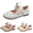 thumbnail image 4 of Toddler Little Girl Dress Shoes - Girl's Mary Jane Glitter Pearl Ballet Flats Party School Wedding, 4 of 4