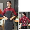 thumbnail image 5 of Denim Cross-Back Chef Bib Apron with Pockets Wear Resistant Breathable for Men and Women - Black, 5 of 5
