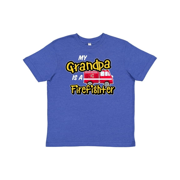 Inktastic My Grandpa is a Firefighter with Fire Truck Youth T-Shirt
