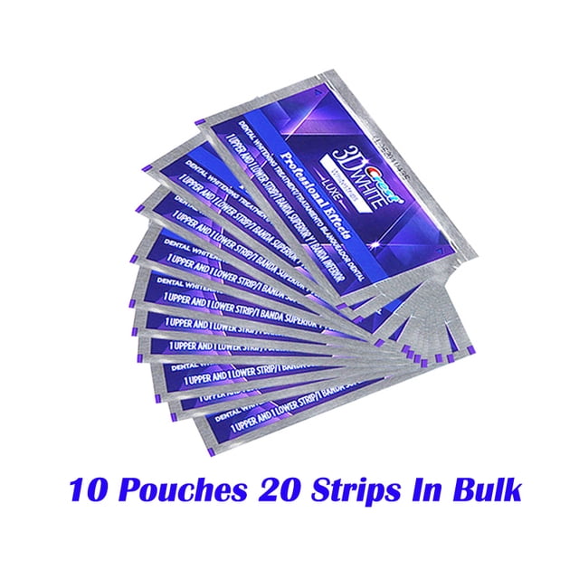3D White Tandblekningsstrips Professional Effects Bleker Tänder,White Luxe