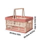thumbnail image 3 of Cesta de almacenamiento plegable portátil - Caja de plástico apilable para picnic, compras y organización del hogar, 30,5x20,5x16,5 pulgadas, verde rosa, 3 of 6