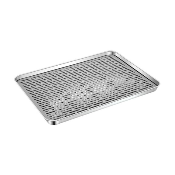 LOVIVER Tea Table Box Chinese Tea Tray Stainless Steel Kungfu Tea Tray Tea Ceremony with Drain Tray Kungfu Tea Tray Tea Tray Teahouse 26.5x20.5x2.5cm