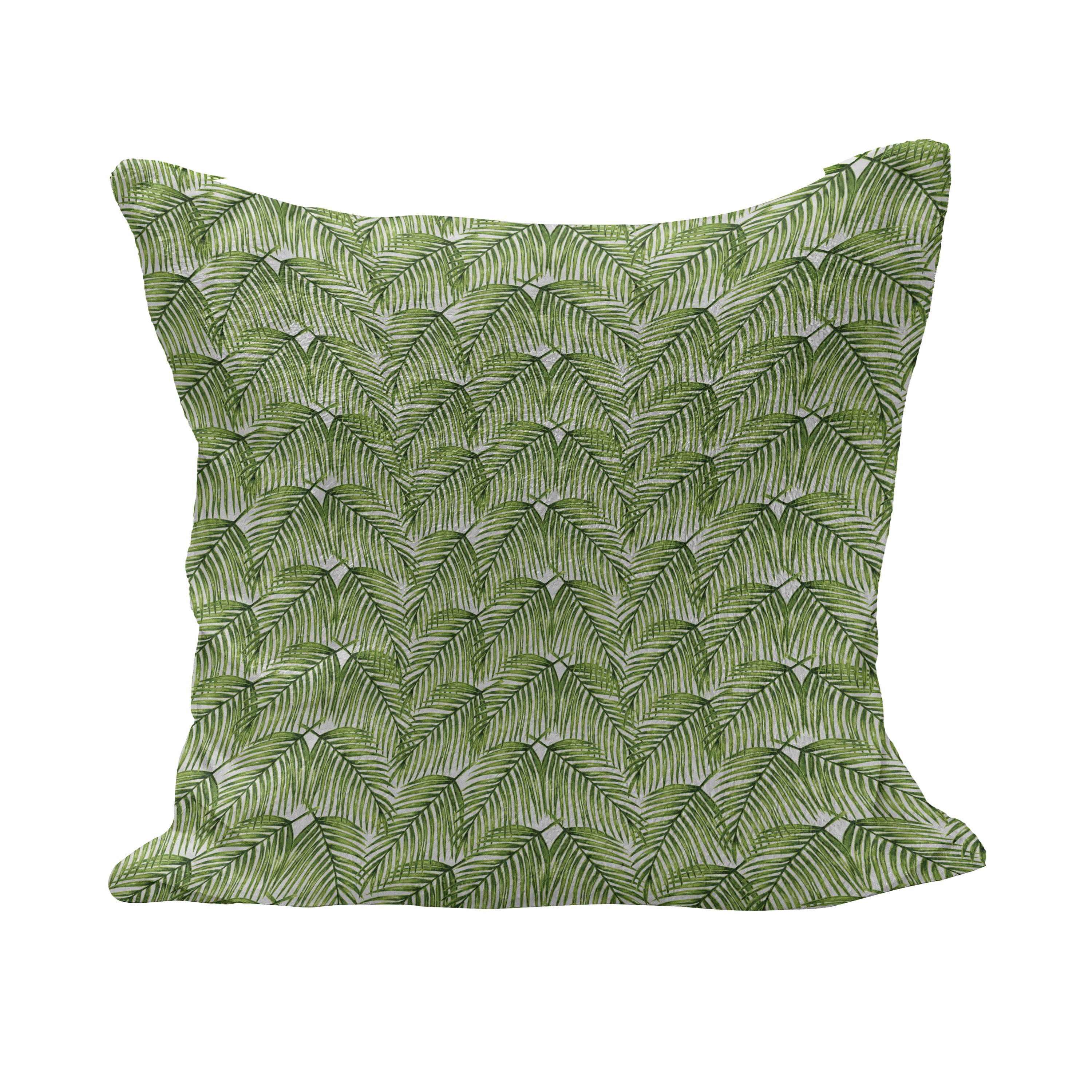 Fern Emerald Forest Olive Green Throw Pillow Cover w Optional Insert by Roostery 