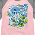 thumbnail image 3 of Instant Message - Jellyfish Ramune - Toddler & Youth Girls Raglan Graphic T-Shirt, 3 of 6