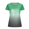 thumbnail image 3 of Outfmvch t shirts for women Fashion Gradient Print Short Sleeves T-Shirt womens tops shirts for women Green, 3 of 4