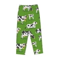 thumbnail image 4 of Sigee Cows With Calfs Green Print Women's Soft Pajama Pants - Breathable and Comfortable Lounge Sleep Bottoms with Elastic Waistband and Pockets-Large, 4 of 9