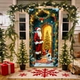 thumbnail image 4 of Taicans 35.43in x 70.87in Christmas Door Cover,Deer & Poinsettia Design,Waterproof,Reusable,Holiday Decor for Home,Garage,Party,Farmhouse Home office Party, 4 of 6