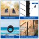 thumbnail image 4 of Muzata Paquete de 20 arandelas biseladas de ángulo negro 25 30 35 grados Kit de barandilla de Cable de escalera de acero inoxidable postes de aluminio y Metal de madera CR60, 4 of 5