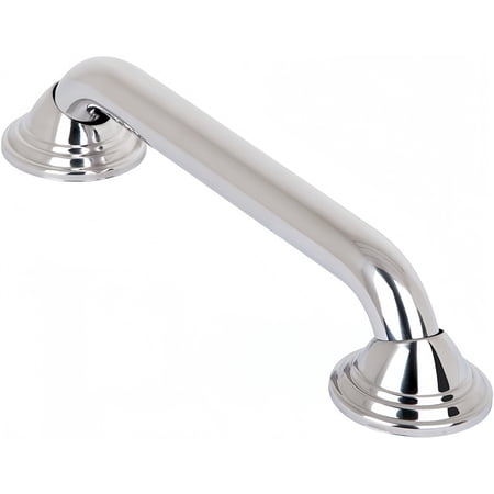 Decorative Shower Grab Bar-12" Polished Stainless Steel Bathroom Grab Bars for Seniors-Non-Slip Bathroom Safety Bar, Bathroom Bars for Elderly, Wall Handle Secure Grip & Home Care Accessories
