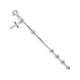 925 Sterling Silver 7 inch Croix Bracelet en Perles – image 1 sur 1