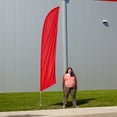 thumbnail image 2 of Vispronet - Red Solid Feather Flag Kit - 13.5ft Knitted Polyester Swooper Flag with Pole Set, Ground Spike, Cross Flag Base and Weight Bag - Dyed in The USA, 2 of 8
