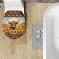 thumbnail image 4 of ZIATUBLE Aztec Southwest Toilet Lid Seat Cover Highland Cow Toilet Seat Covers for Bathroom Elongated Toilet Seat Covers Reusable Toilet Lid Cover for Home Protection, 4 of 6