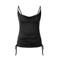 thumbnail image 3 of UPPADA Womens Linen Crop Tank Tops Cute Summer Sleeveless Boat Neck Tunic Basic Comfy Dressy Tops Trendy Casual Solid Color Tanks,Tank Tops for Women 2025 Black,L, 3 of 5