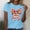 *Light Blue, variant on ClodeEU Women Cute Tops Bow Graphic Tees,Printed Crewneck Short Sleeve T Shirts Light Blue,Womens Plus XXXL