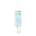 thumbnail image 6 of DecMode 24" Teal Capiz Shell Ombre Waterfall Geometric Windchime with Wood Top, 6 of 11