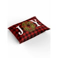 thumbnail image 2 of Christmas JOY King Size Comforter Set, Winter Holly Poinsettia Red Black Plaid Soft Bedding for All Seasons, 4 Pcs Bed Set with 1Comforter (90"x106") ,1 Sheet(94"x116"), 2 Pillowcases (19"x35"), 2 of 7